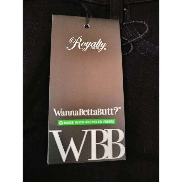 Royalty For Me WBB Black Mid Rise Ankle Jeans 14W Repreve Lycra - Picture 8 of 13
